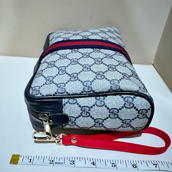 Vintage Gucci Accessory Sherry Line GG Webbed Clutch with added strap - Picture 9 of 9